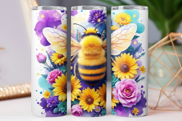 Bee 3d Tumbler Wrap Design 20oz Skinny Graphics Review