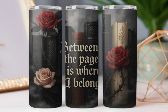 Book Lover Skinny Tumbler Wrap Design 3d Graphics