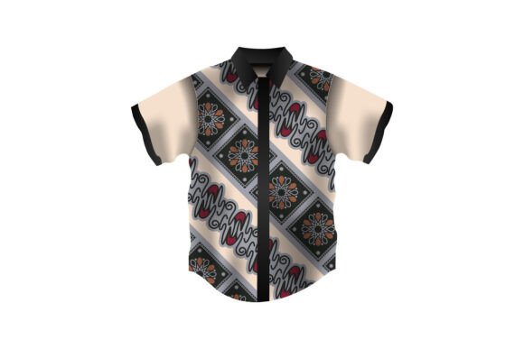 Casual Indonesis Batik Traditional Unifo Graphics for Crafts