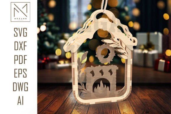 Fireplace Christmas Ornament SVG: Laser Cutting & Winter Amp Review