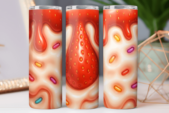 Fruit Print 3d Skinny Art Tumbler Wrap Graphics