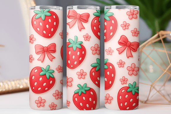 Fruit Print 3d Tumbler Design Art Wrap Graphics