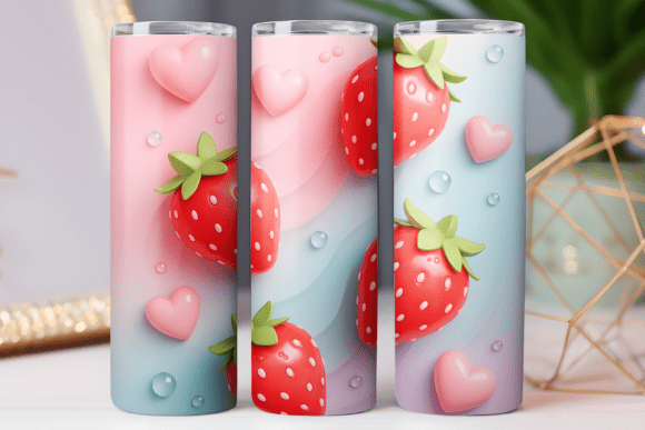 Fruit Print 3d Tumbler Wrap Design 20oz Graphics and Tumbler Wraps
