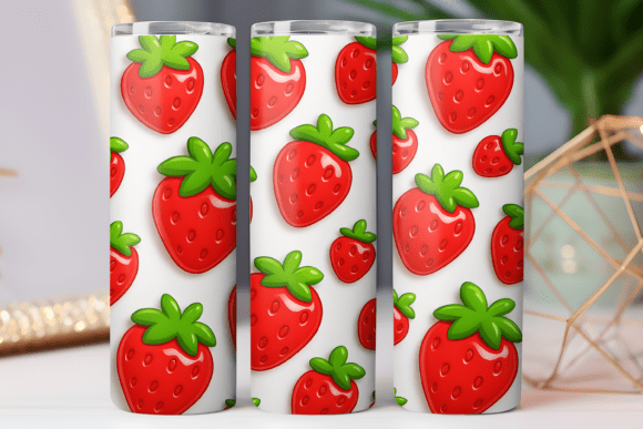 Fruit Print 3D Tumbler Wrap PNG: A Vibrant Graphic Design Asset for Content Creators