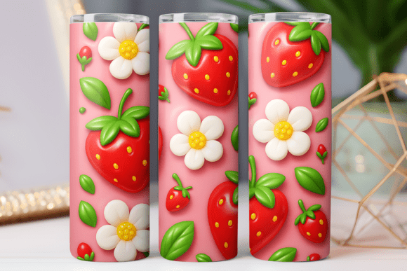 Fruit Print 3d Tumbler Wrap Skinny Art: Graphics for Tumbler Wraps