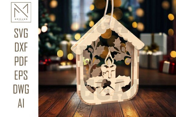 Holly Candle Ornament SVG Review