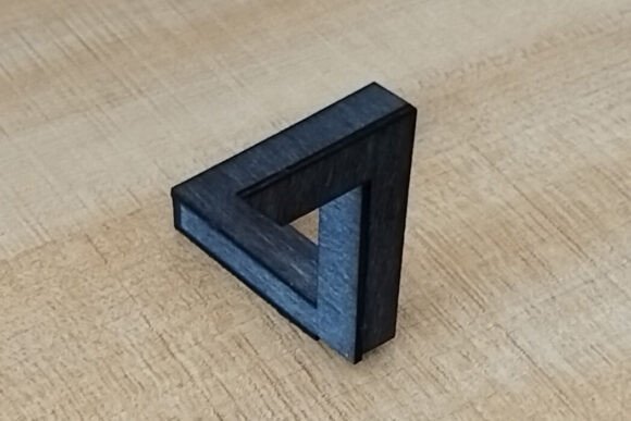Impossible Triangle 3D for Laser Cutting and Signs