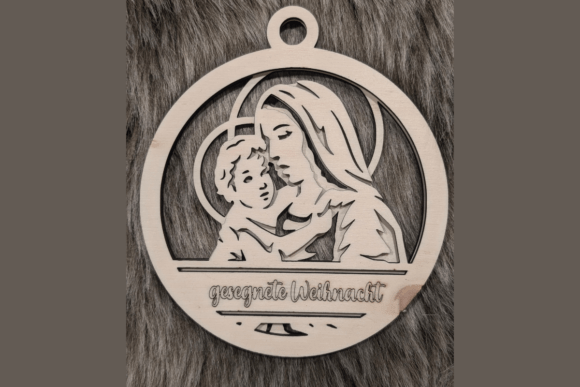 Laser Cut Layered Madonna Child Ornament: Winter Amp Design Review