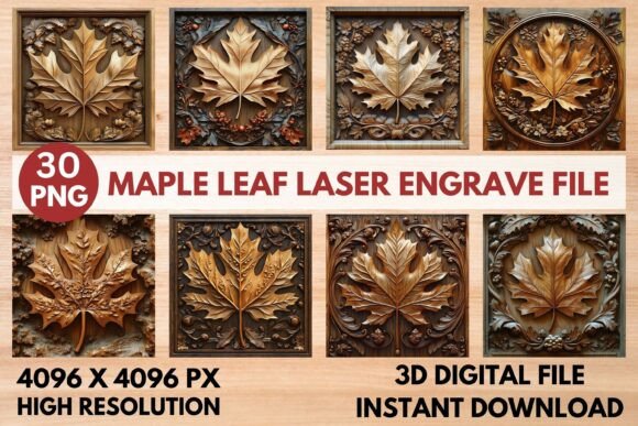 Maple Leaf Laser Engrave File: A Versatile Graphic Design Asset for Creative Brands
