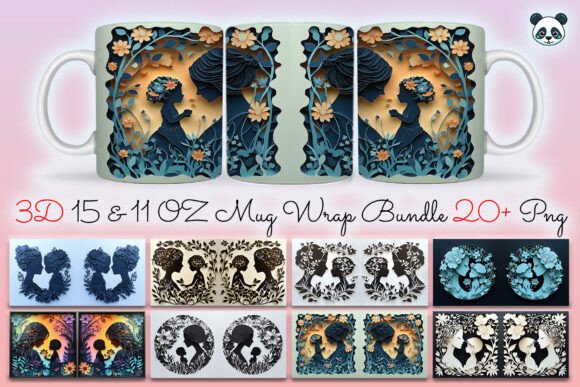 Mothers Day Mom Baby Mug Wrap Bundle Graphics and Crafts Review