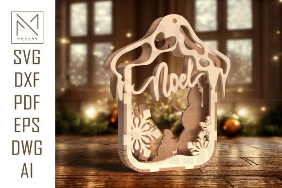 Noel Snowman Ornament SVG: A Festive Laser Cut Design for Winter Branding