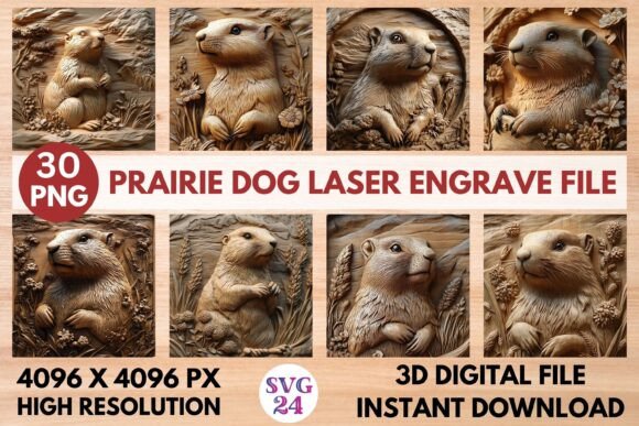 Prairie Dog Laser Engrave File Graphics and Laser Engraving