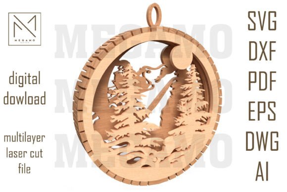 Reindeer Moon Ornament SVG: Laser Cutting & Winter Amp Review