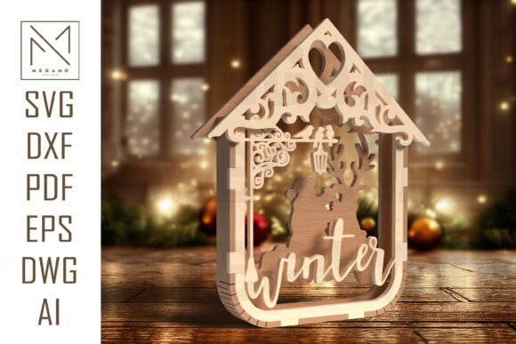 Winter Reindeer Ornament SVG: Laser Cutting for Winter Amp