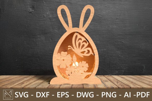 Wooden Easter Egg Lantern - 3D Laser Cut